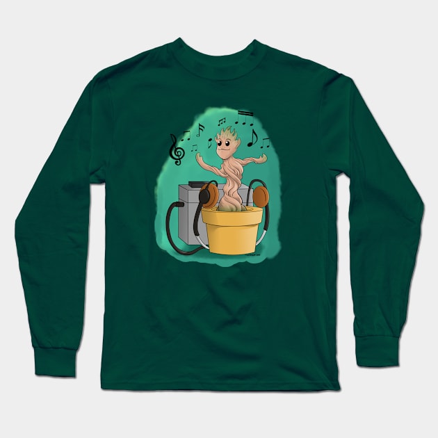 Dancing Tree in a Pot Long Sleeve T-Shirt by lizstaley